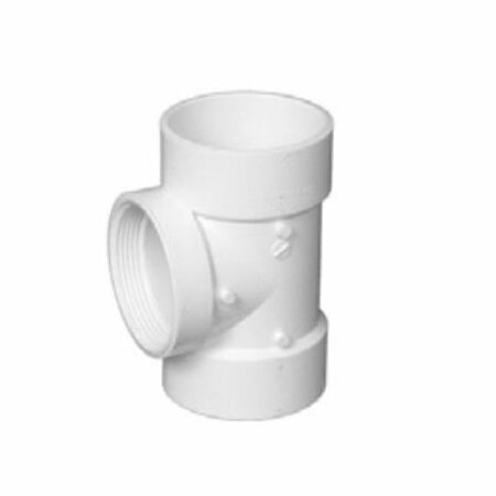 CHARLOTTE PIPE AND FOUNDRY FLUSH CLNOUT TEE 6 in. PVC 00445  1400